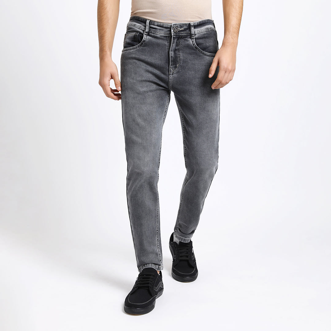 MID GREY ANKLE FIT JEANS TEDDY 4736-2